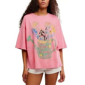 Free People We The Free In Spring Tee Tunic Top Graphic Printed Flowers S 287058